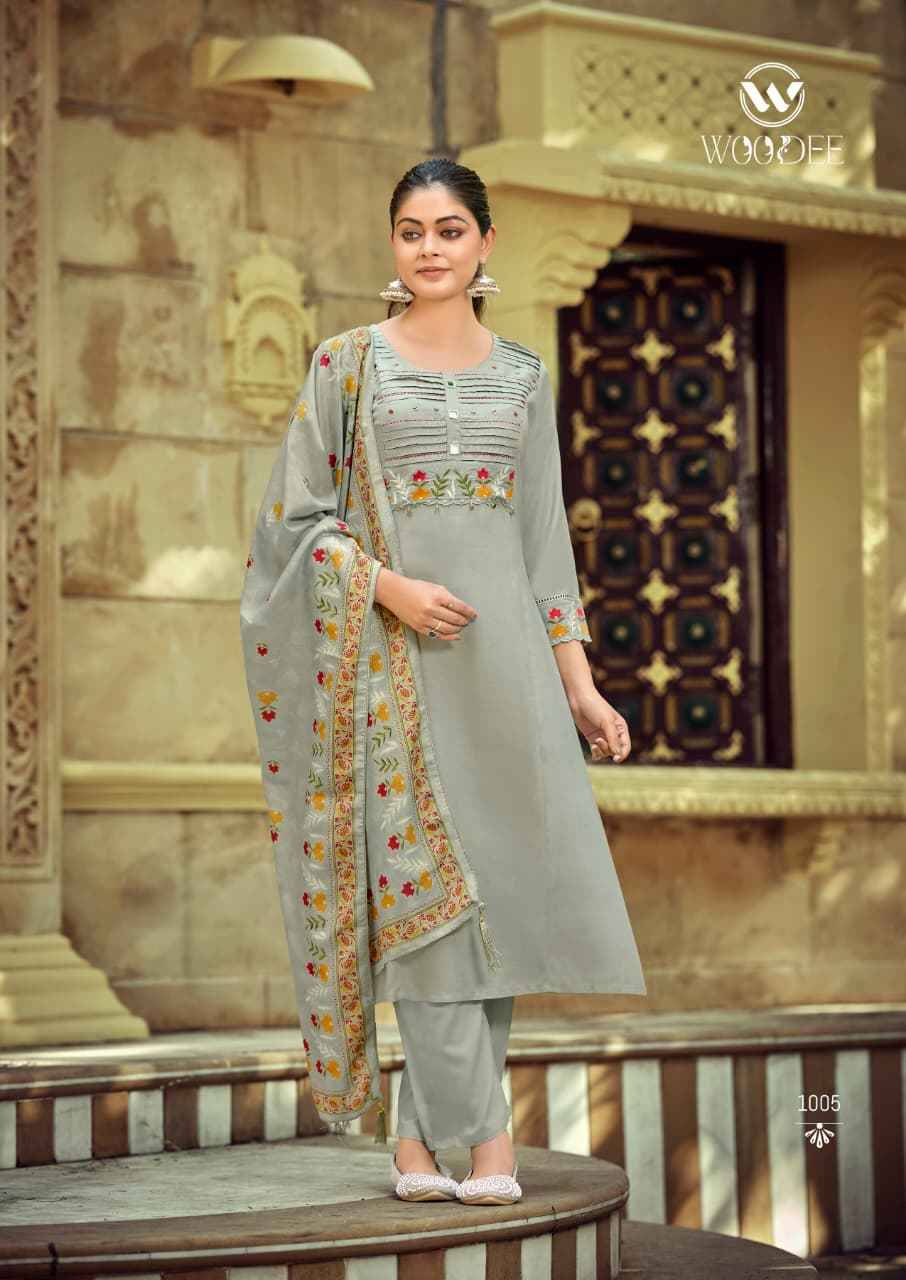 SAHIBA BY WOODEE 1001 TO 1006 Series Stylish Fancy Colorful party Wear dresses At Wholesale Price